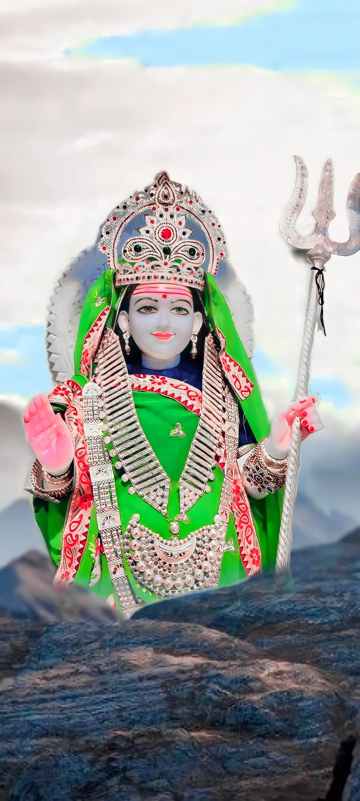 Khodiyar Maa serene portrait with trident