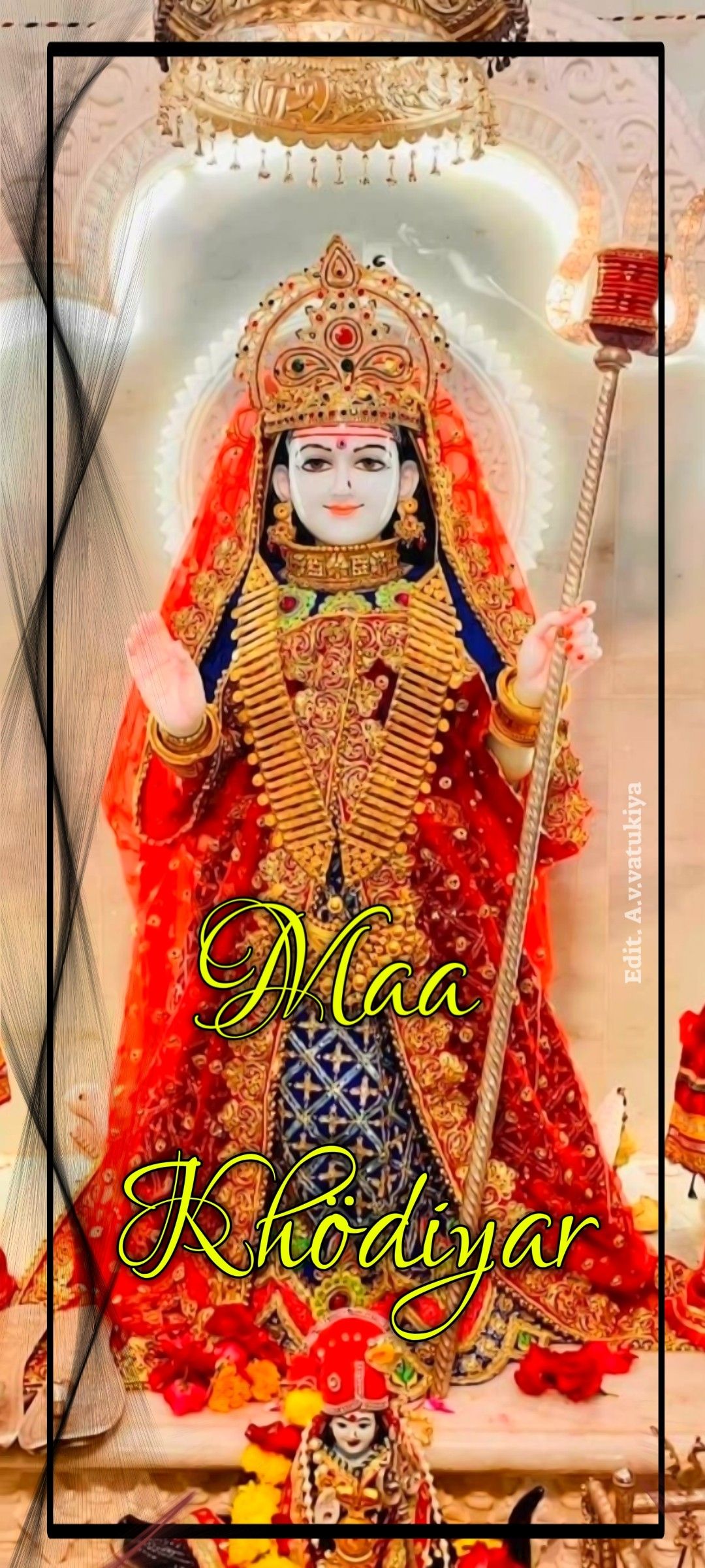 Khodiyar Maa in radiant temple setting