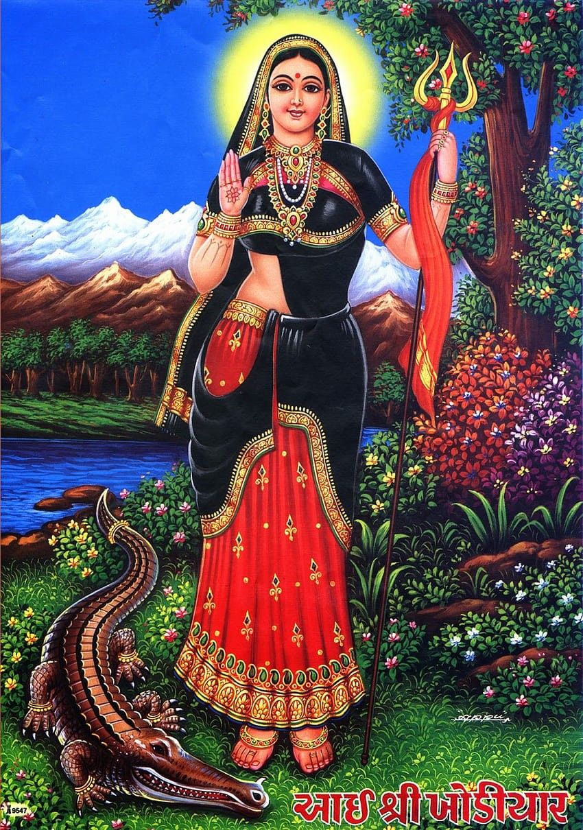 Khodiyar Maa stands in serene glory