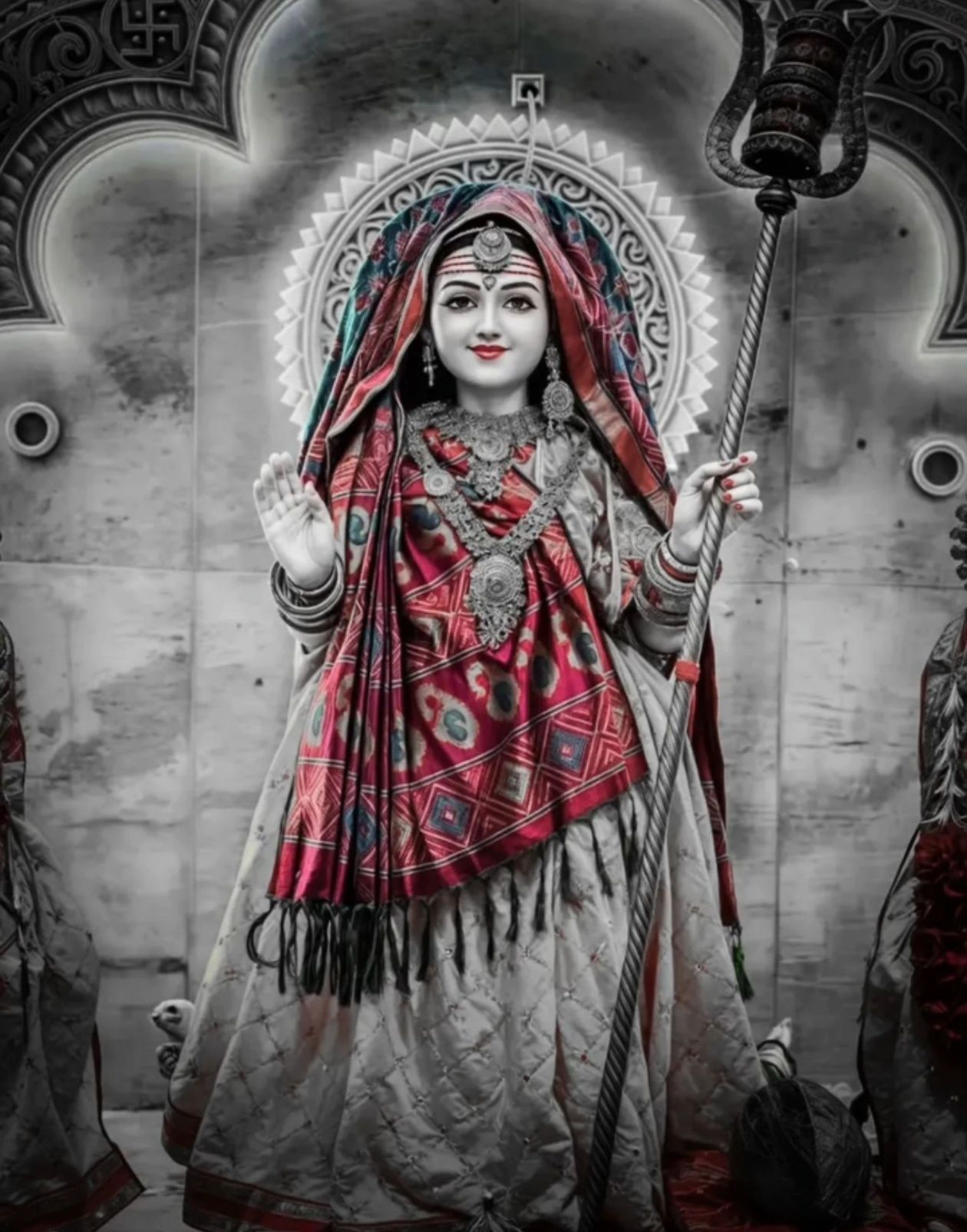 Khodiyar Maa portrait devotional wallpaper
