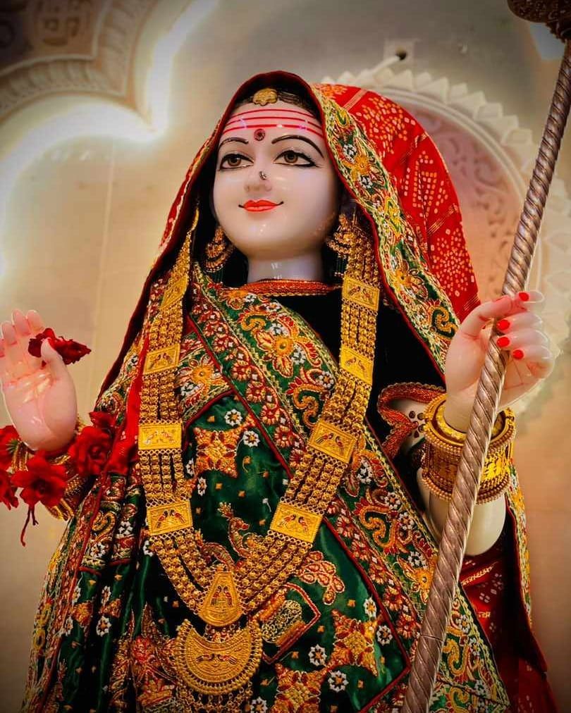 Khodiyar Maa serene temple statue closeup