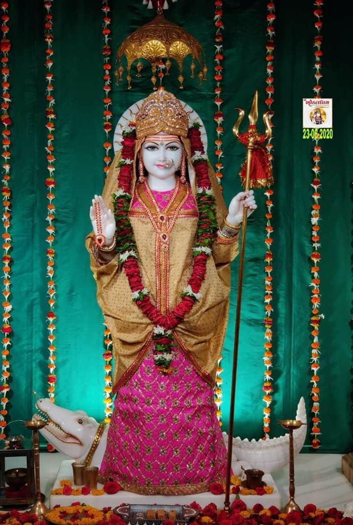 Khodiyar Maa in floral splendor