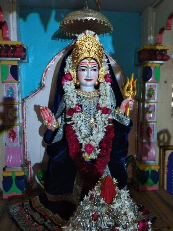 Khodiyar Maa seated in temple shrine