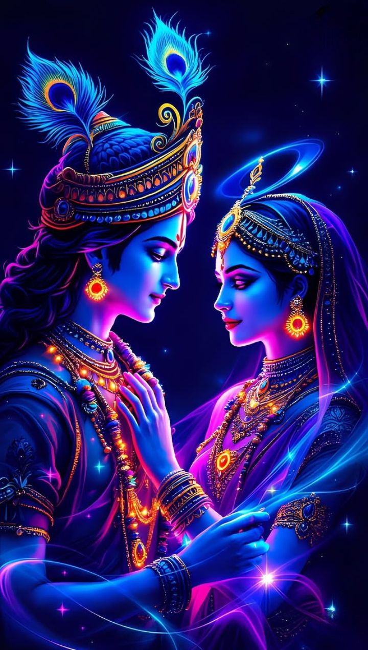 Radha Krishna divine love wallpaper