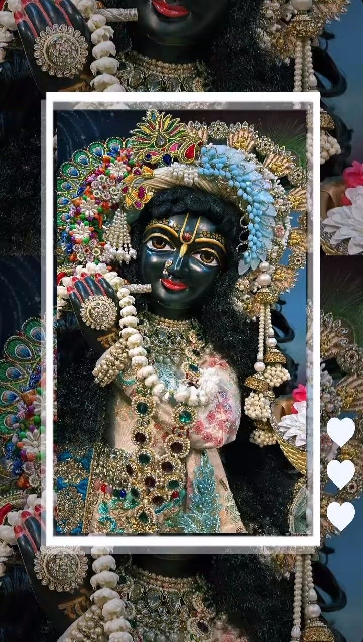 Lord Krishna with peacock feather adornment