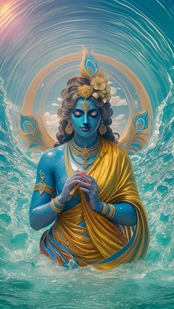Lord Krishna in meditative pose