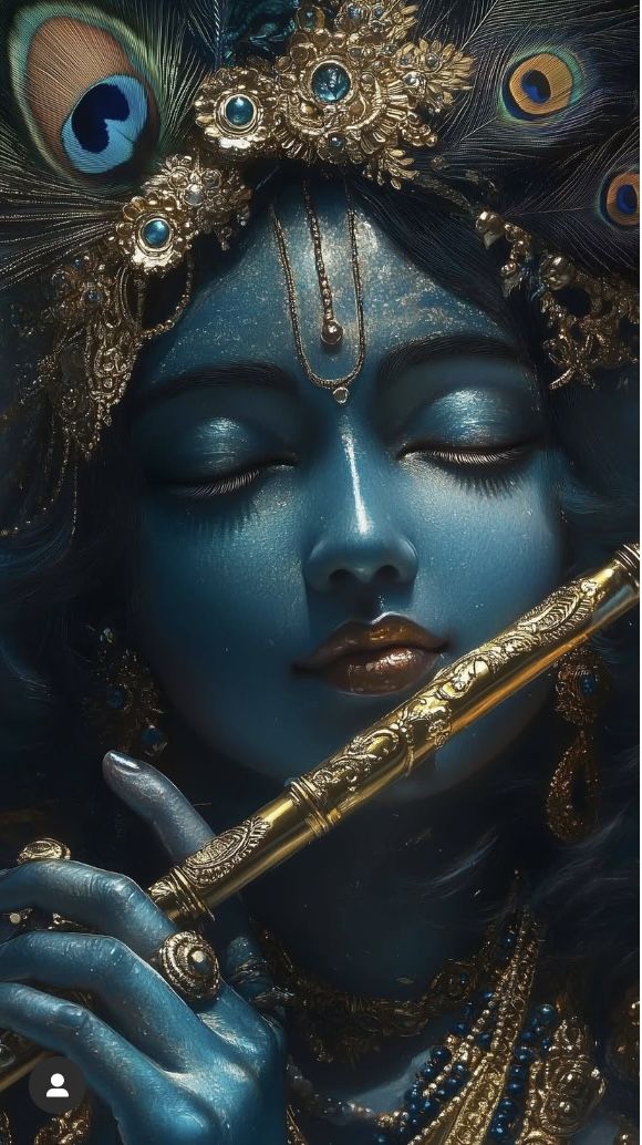 Krishna playing the divine flute