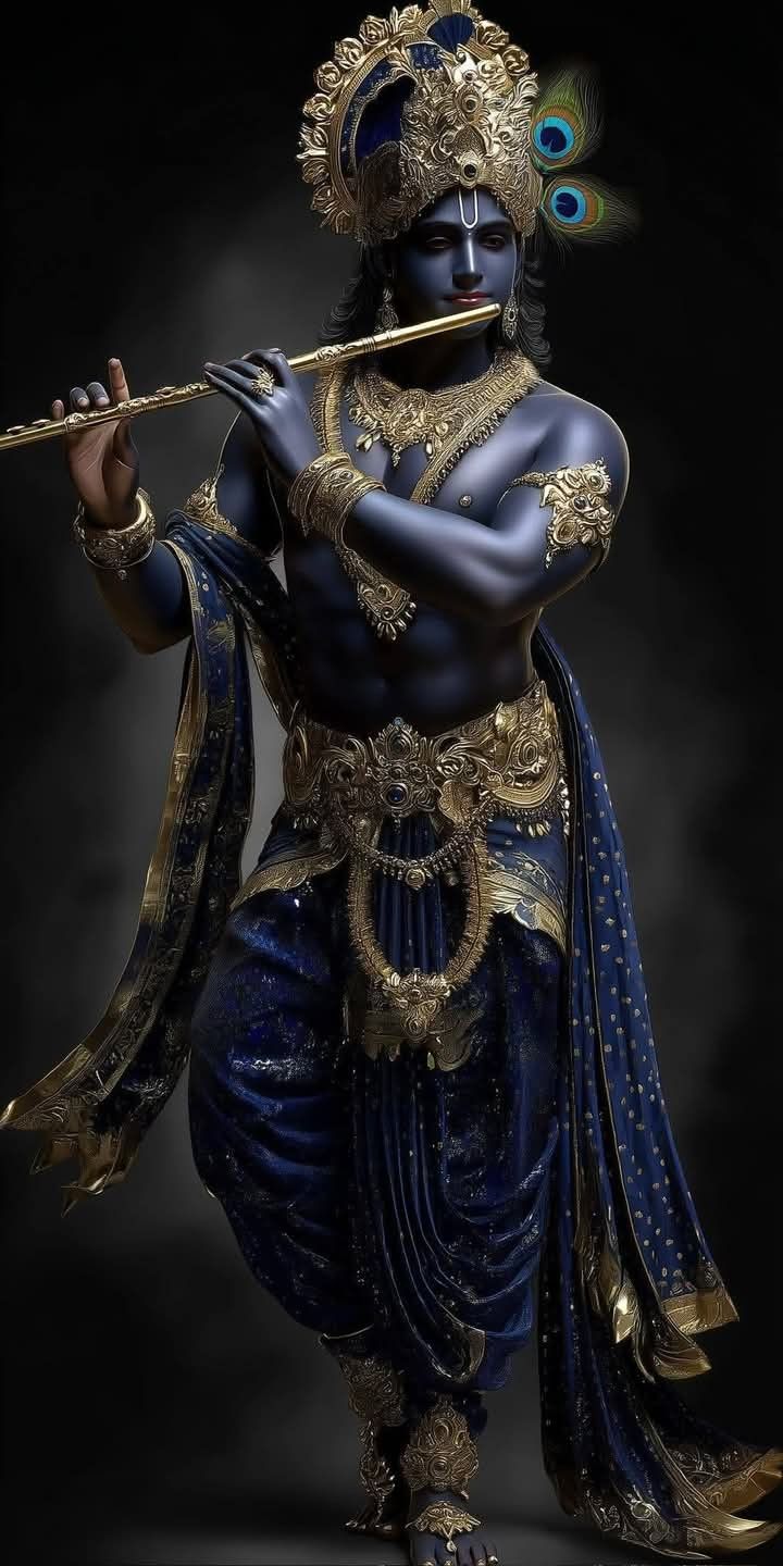 Krishna playing flute, divine image