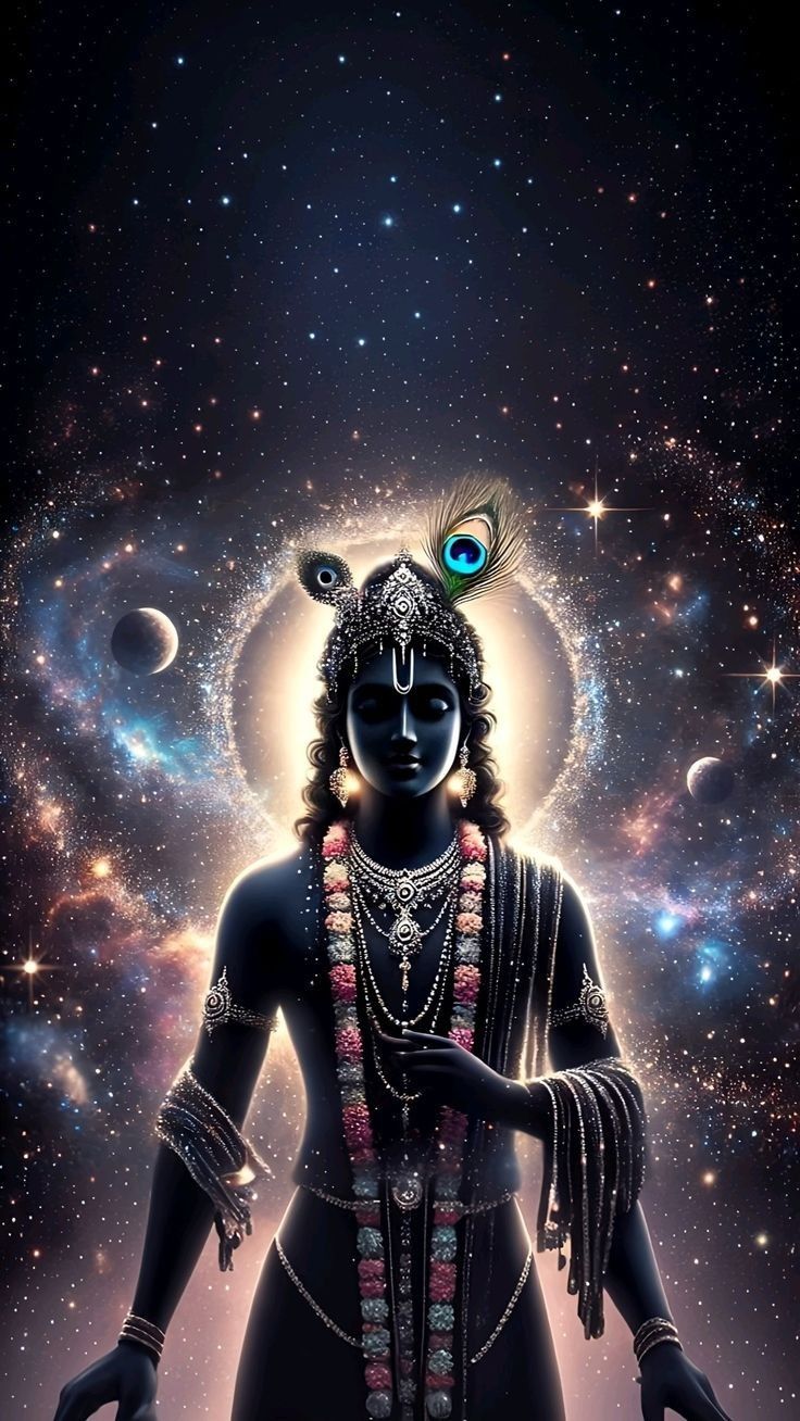 Krishna embodying the cosmic universe