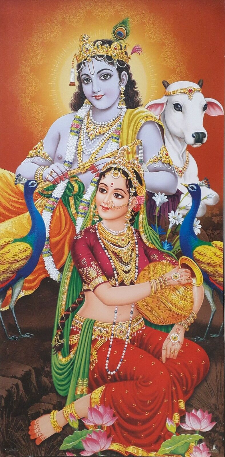 Krishna and Radha divine love wallpaper