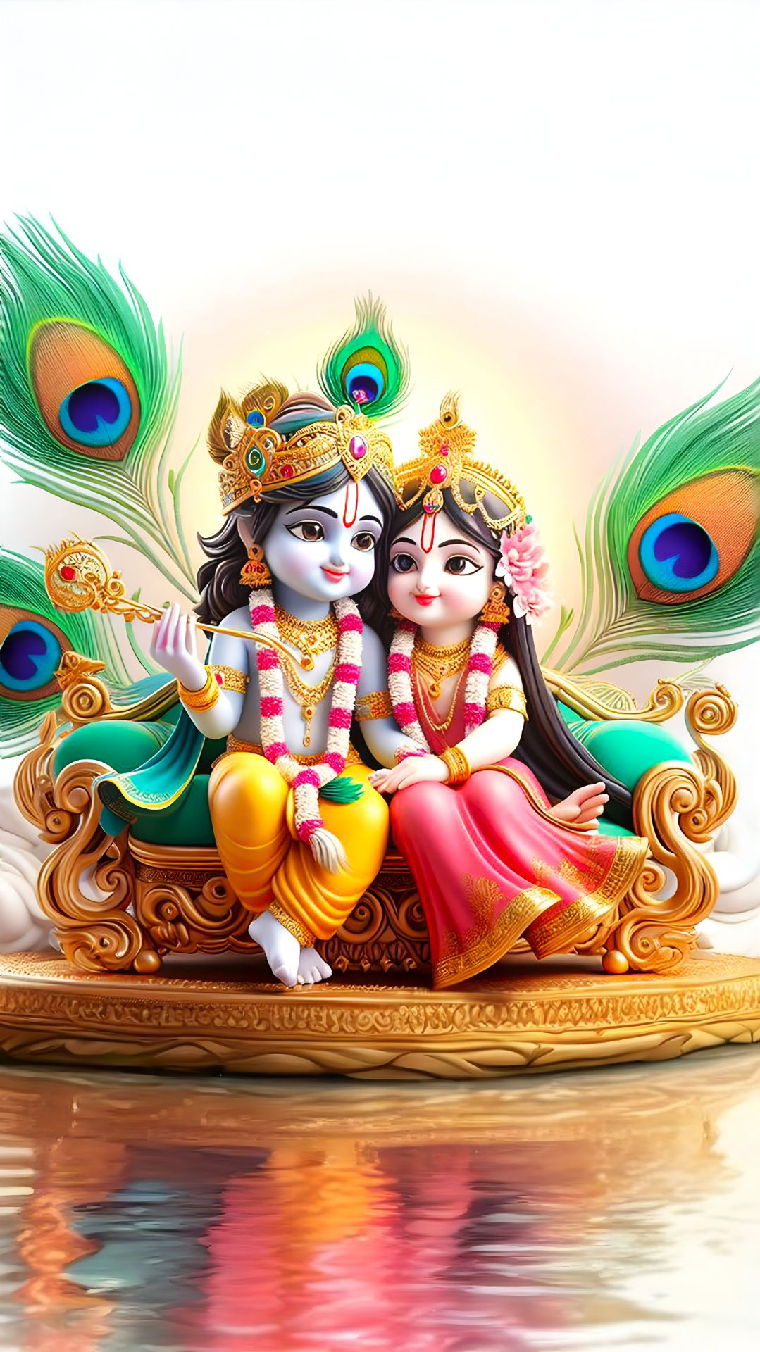 Krishna and Radha divine couple wallpaper