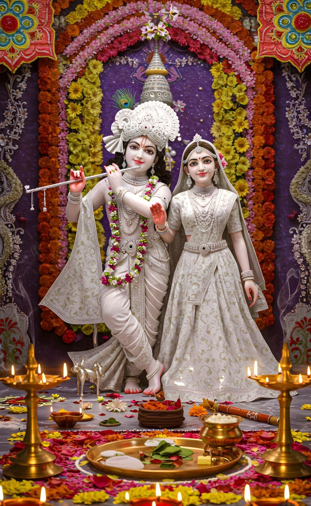 Krishna and Radha divine couple statue