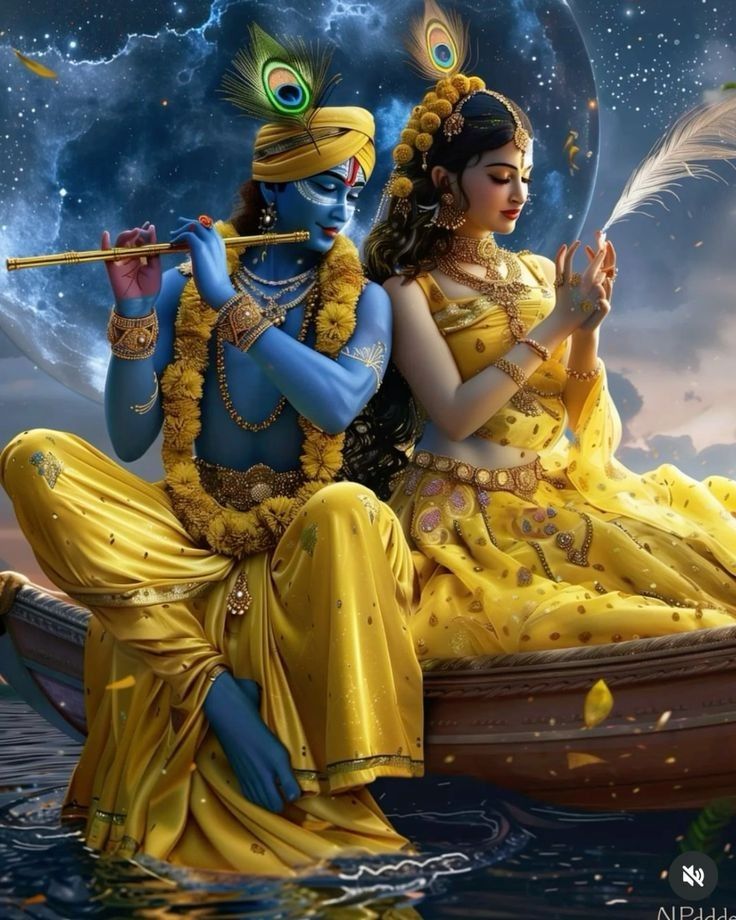 Krishna Radha love divine wallpaper
