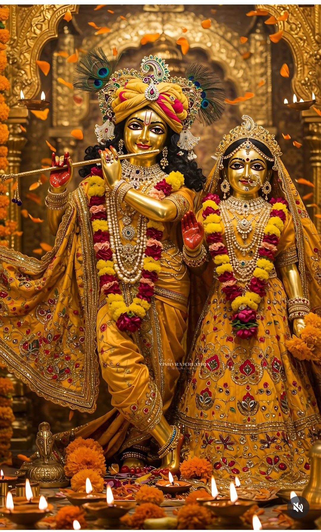 Krishna Radha divine couple wallpaper