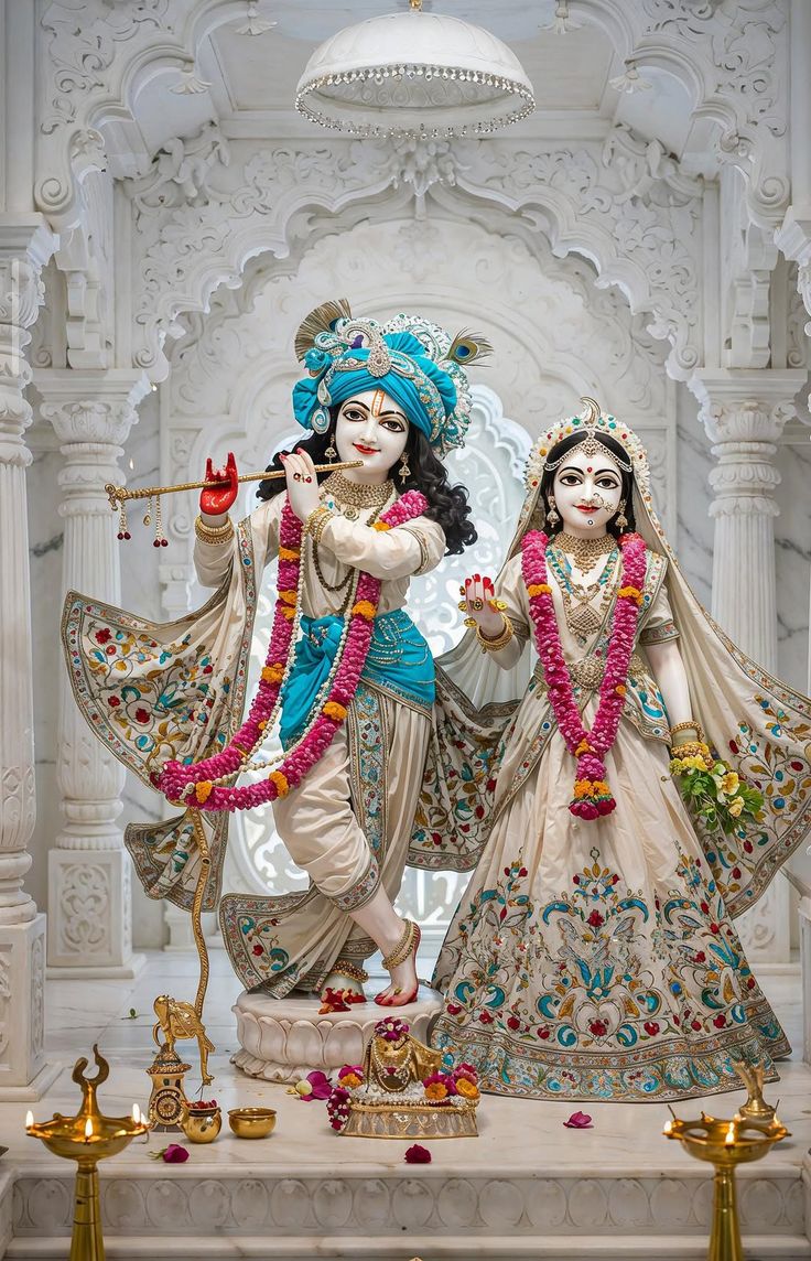 Krishna and Radha divine couple statue