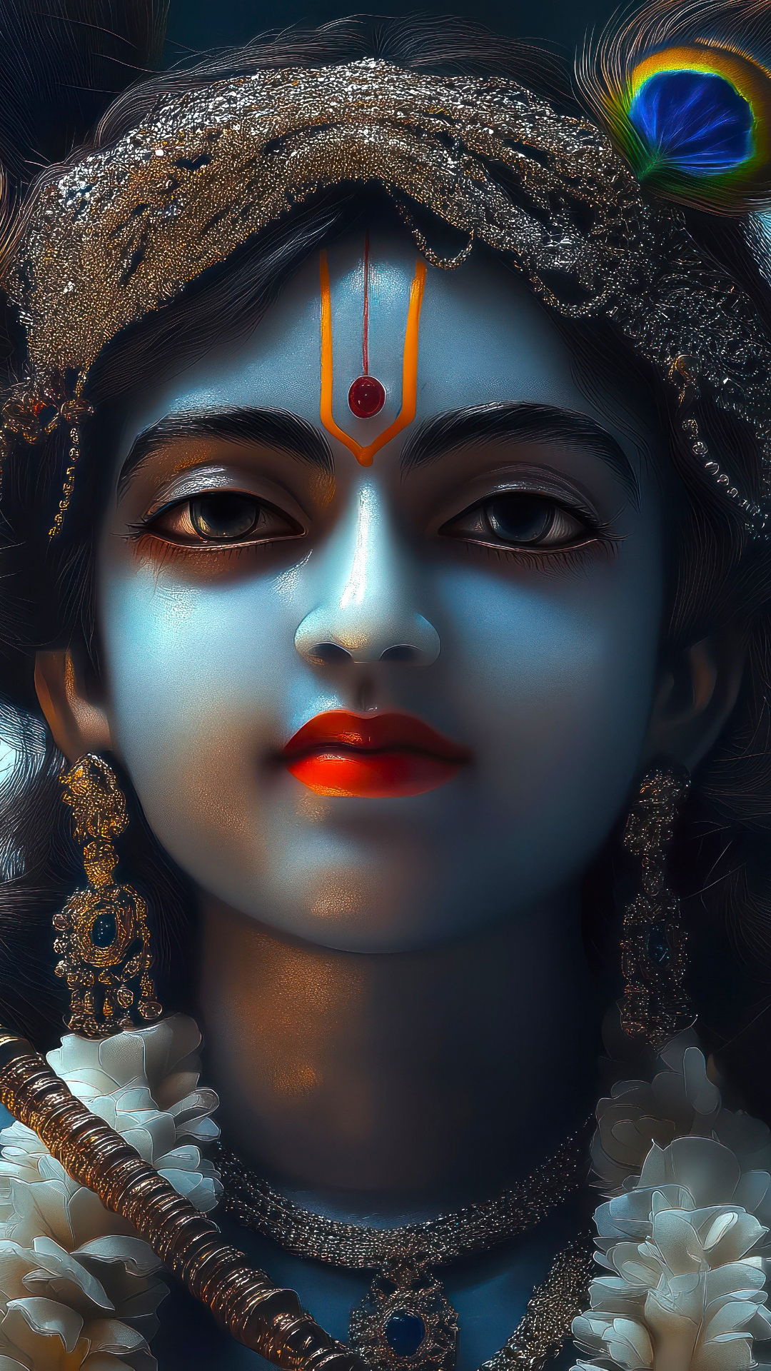 Beautiful portrait of Lord Krishna
