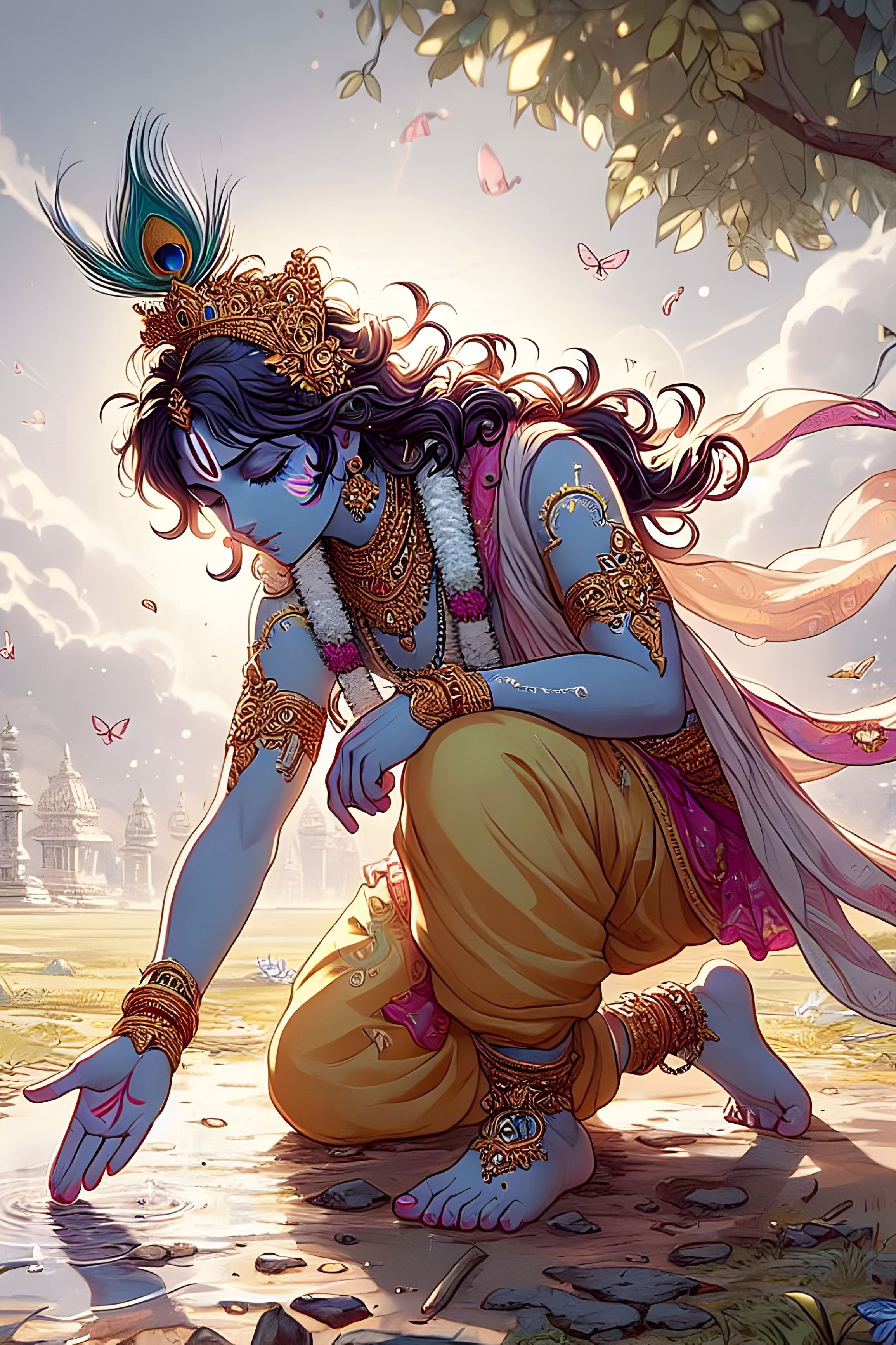 Krishna by the Yamuna River