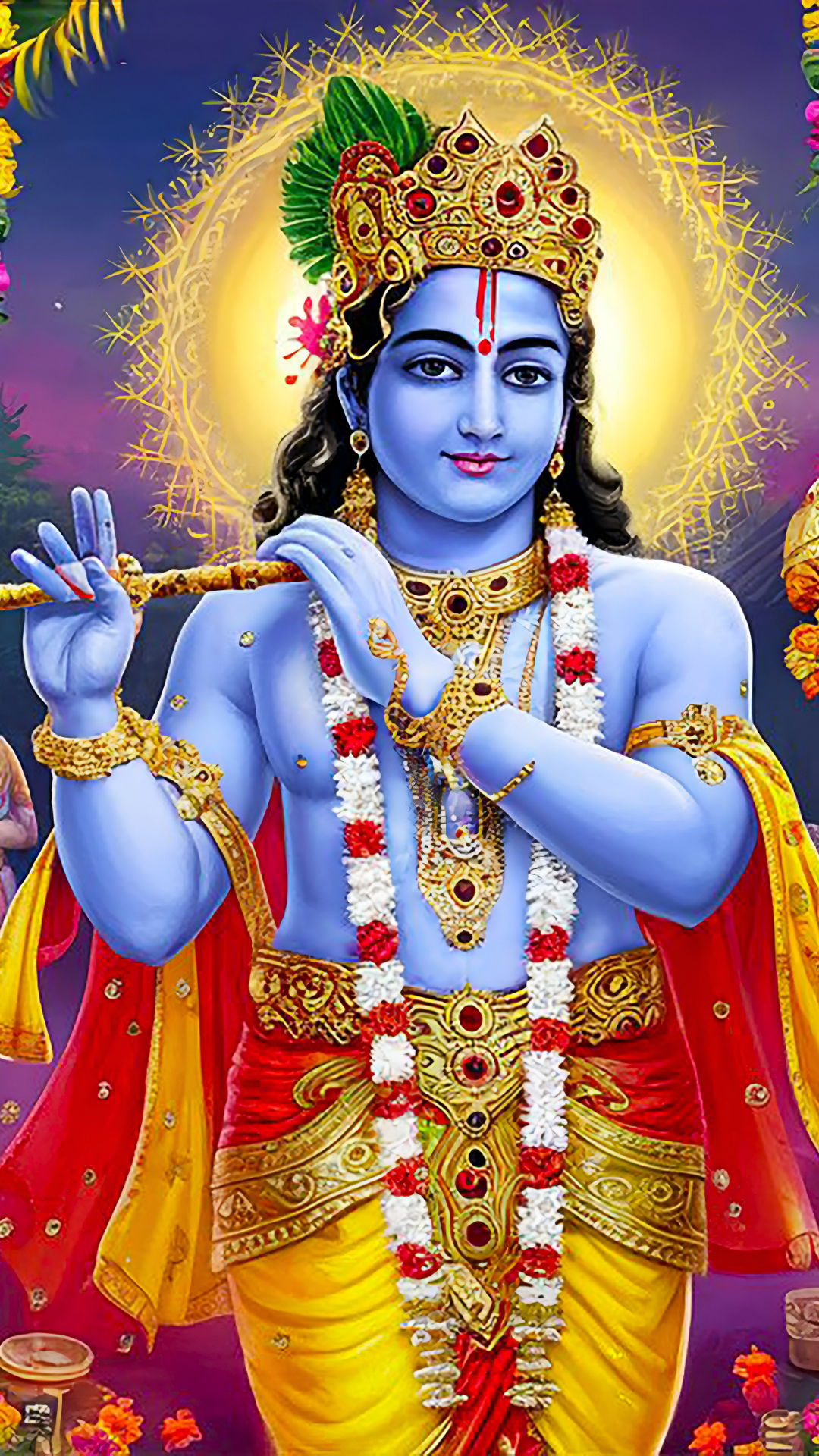 Lord Krishna playing the flute