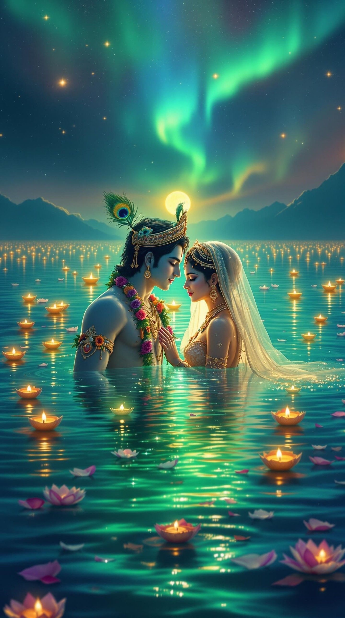 Krishna and Radha love wallpaper