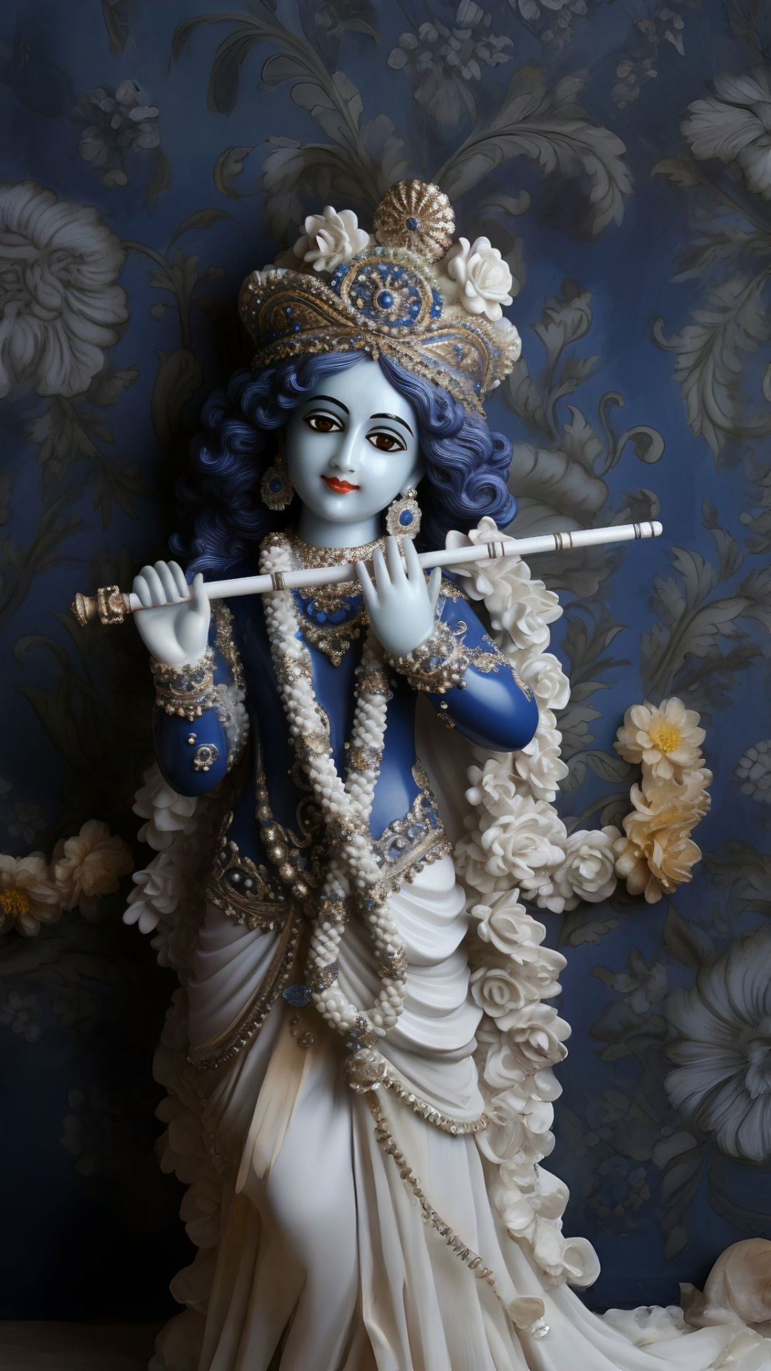 Krishna playing the flute, divine idol