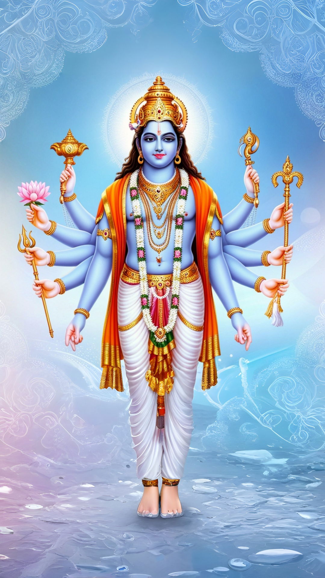 Lord Vishnu, the preserver, divine avatar