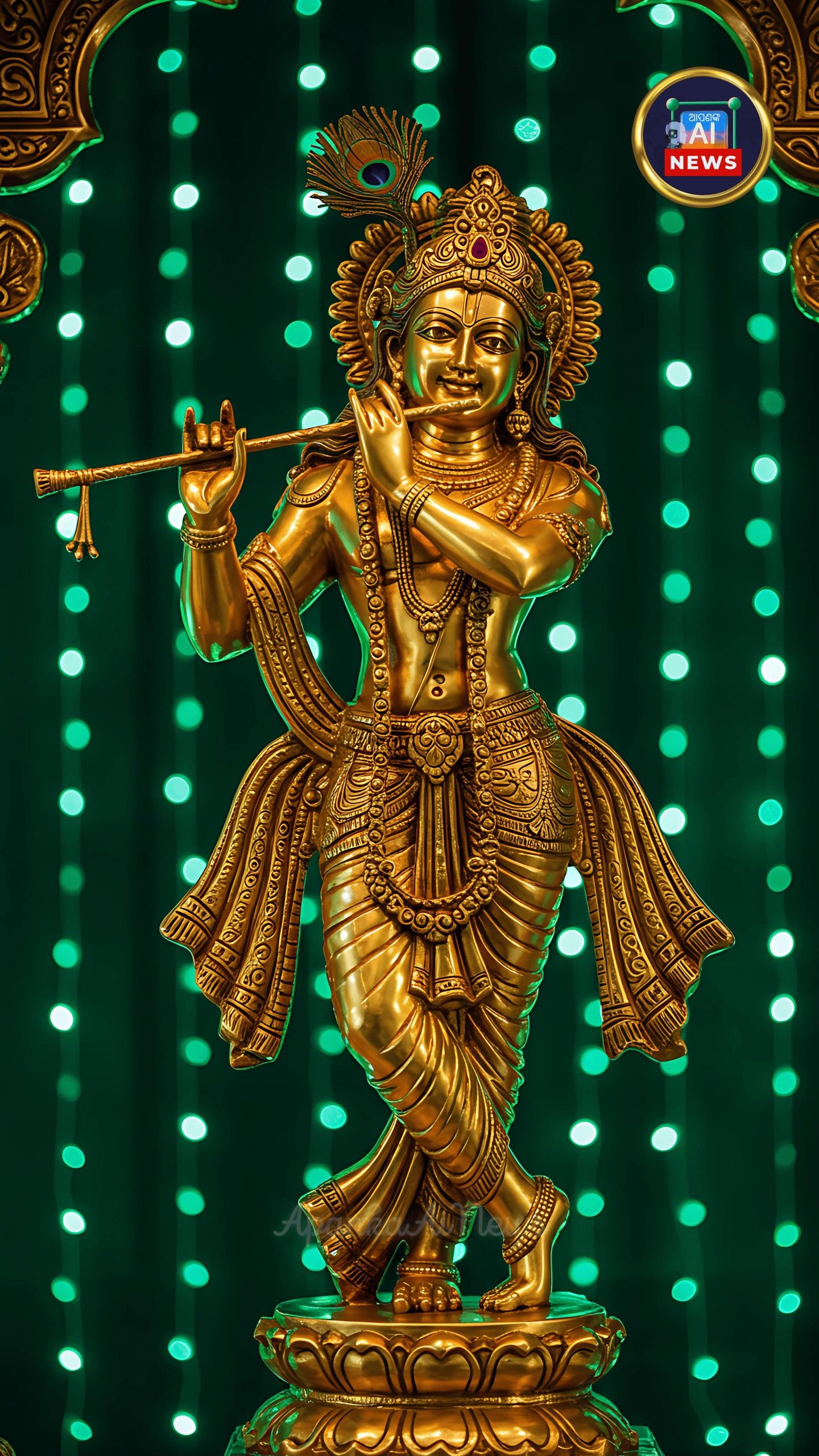 Lord Krishna playing flute divine wallpaper