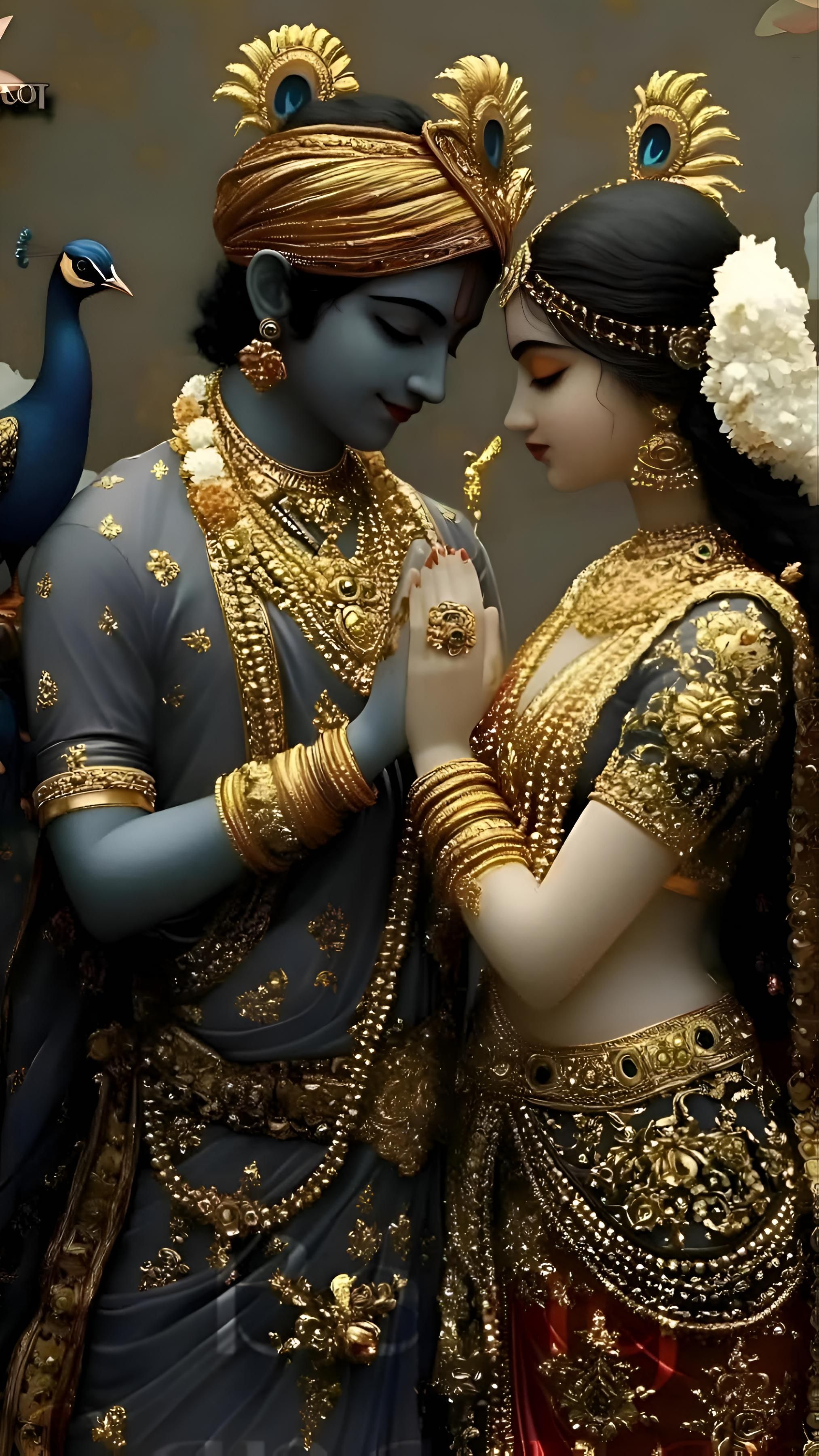 Krishna and Radha divine portrait