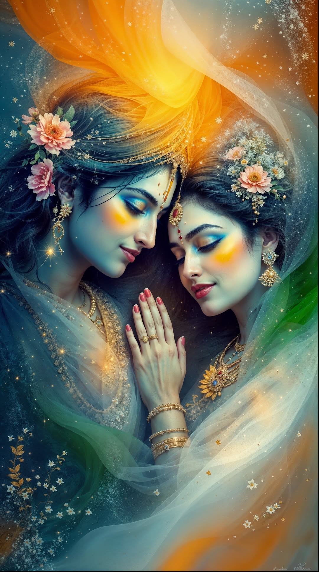 Radha Krishna eternal love portrait