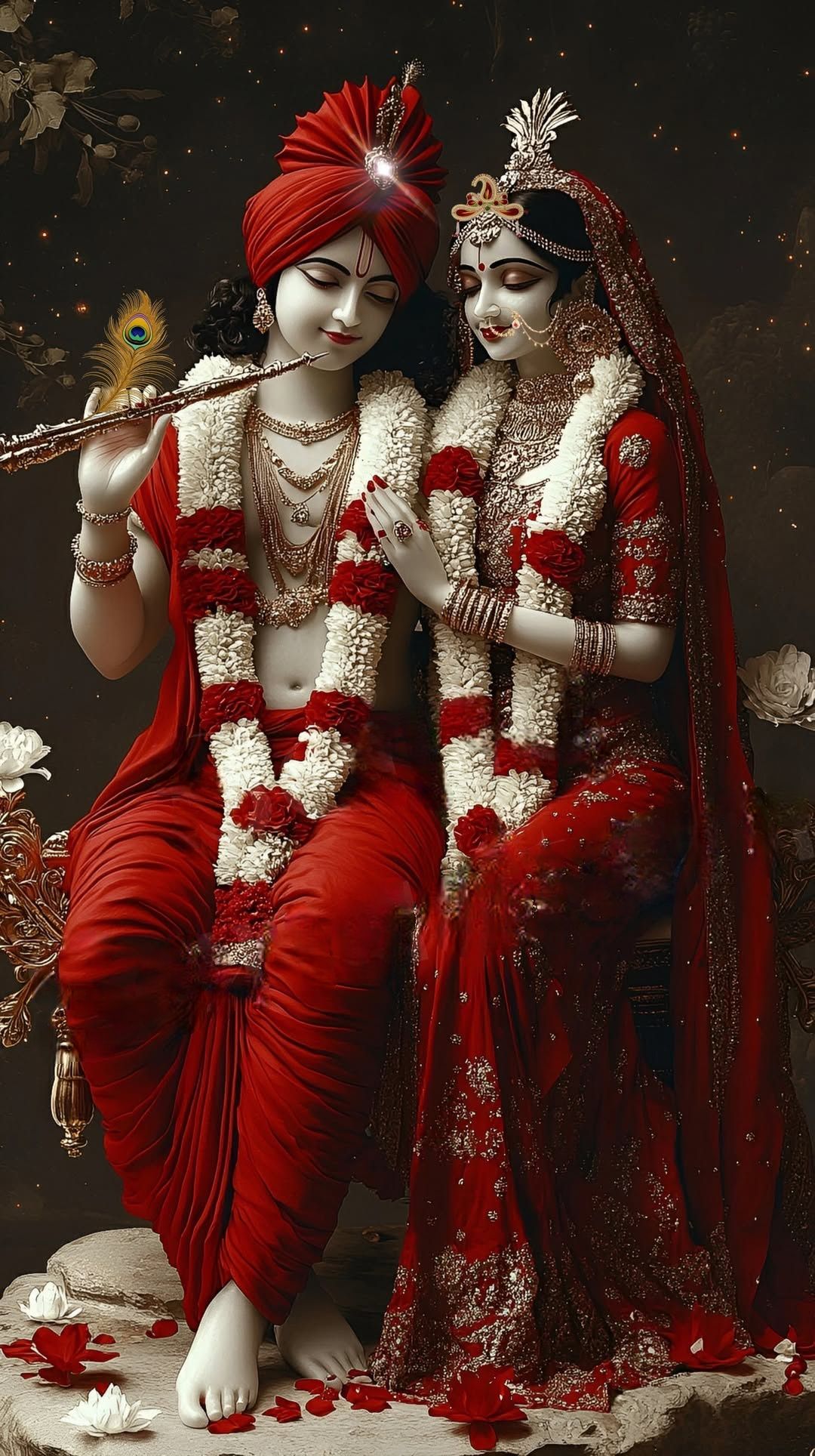 Krishna and Radha in loving embrace