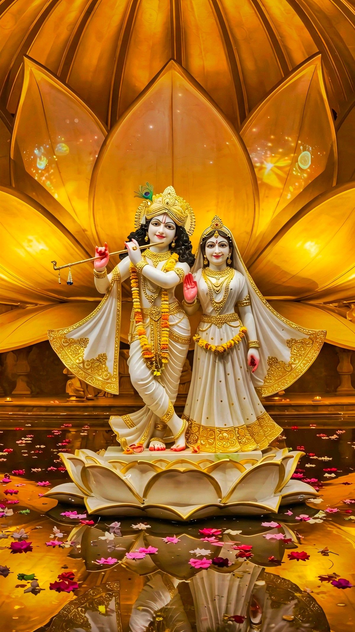Krishna and Radha divine couple statue