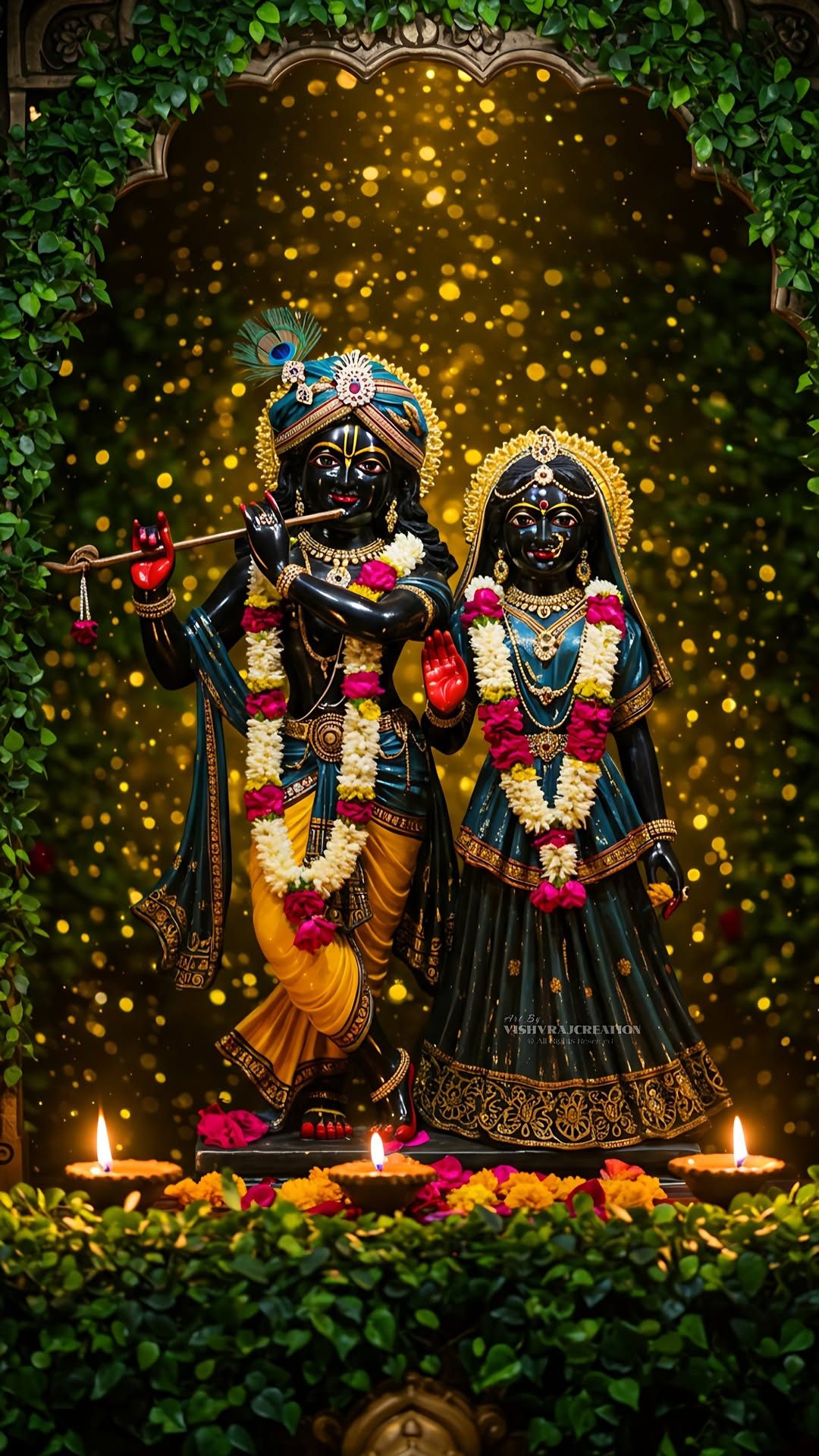 Radha Krishna devotional wallpaper mobile