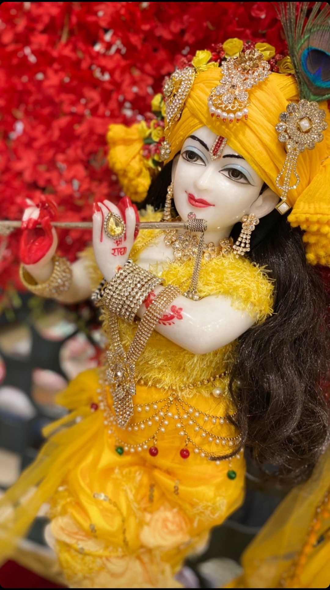 Lord Krishna playing flute, devotional image