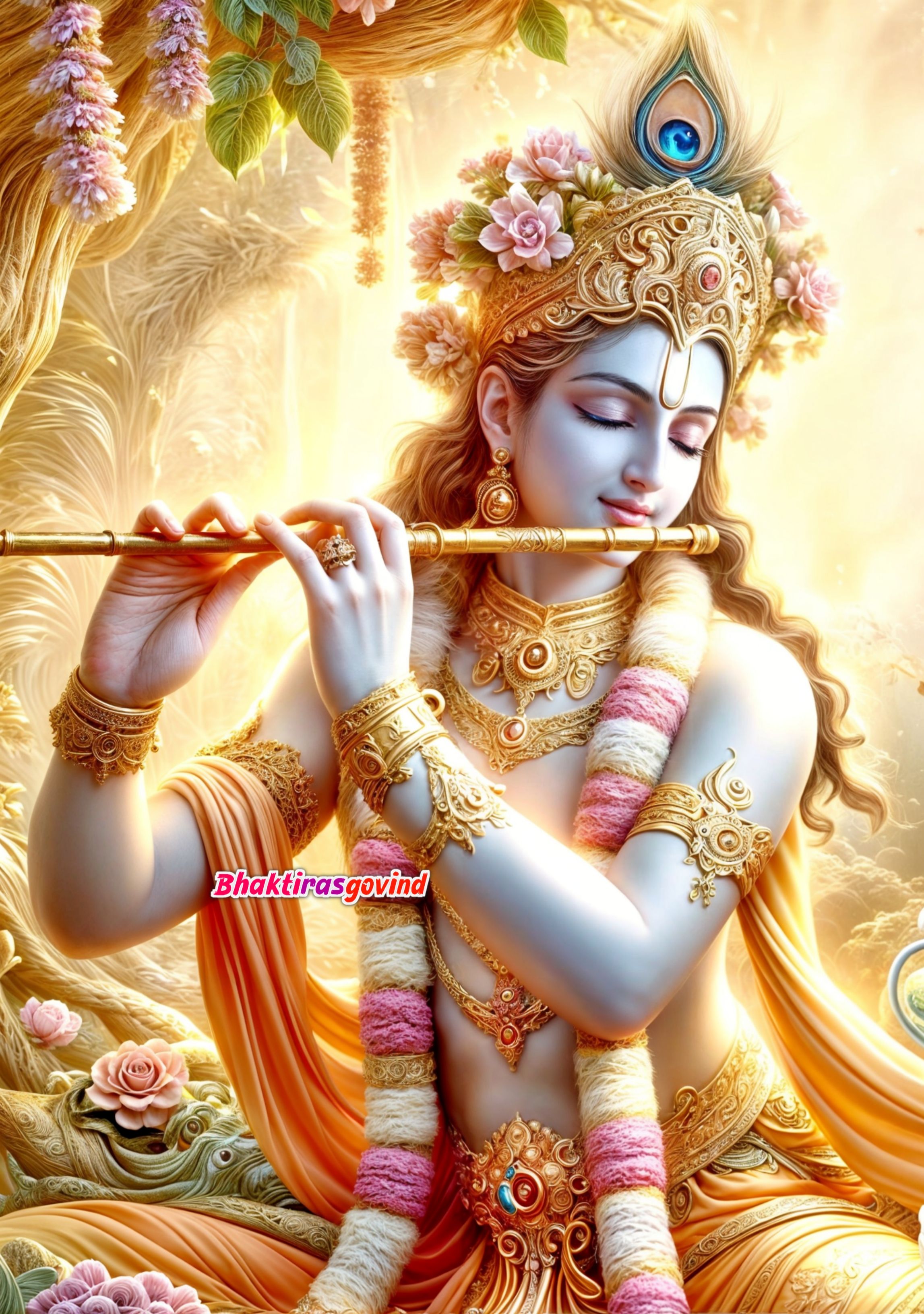 Krishna playing the flute, divine image