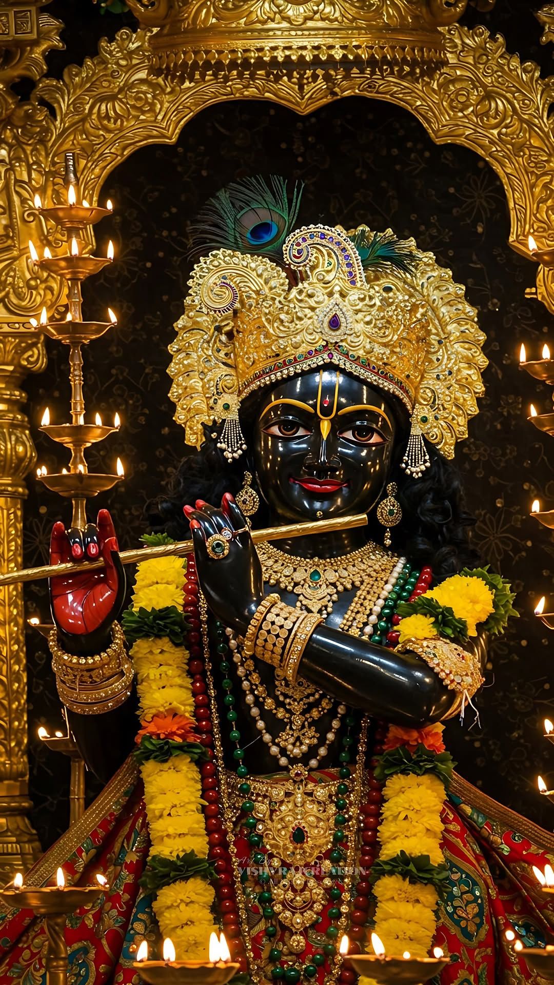 Krishna playing the flute, divine image