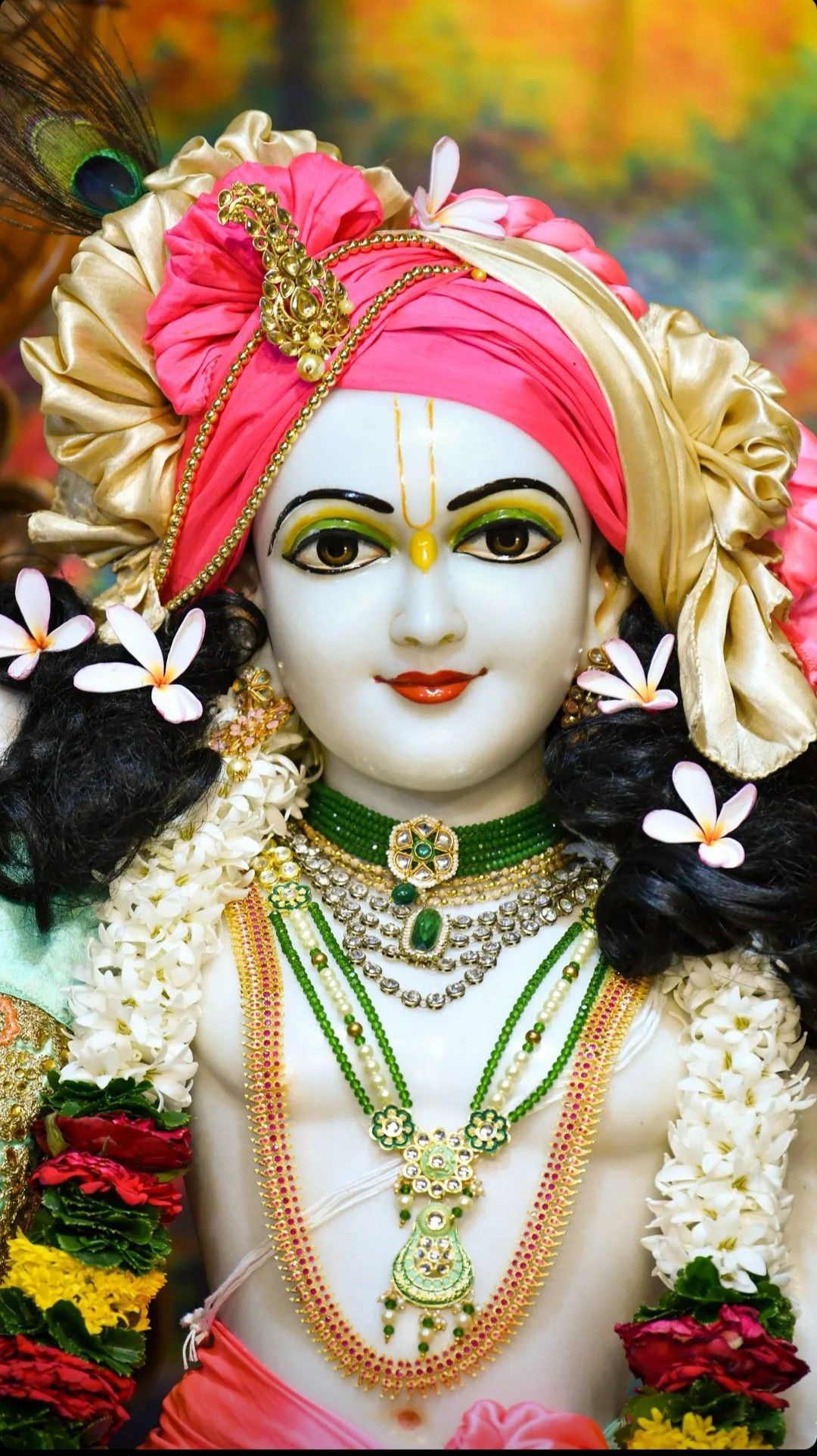 Lord Krishna with peacock feather crown