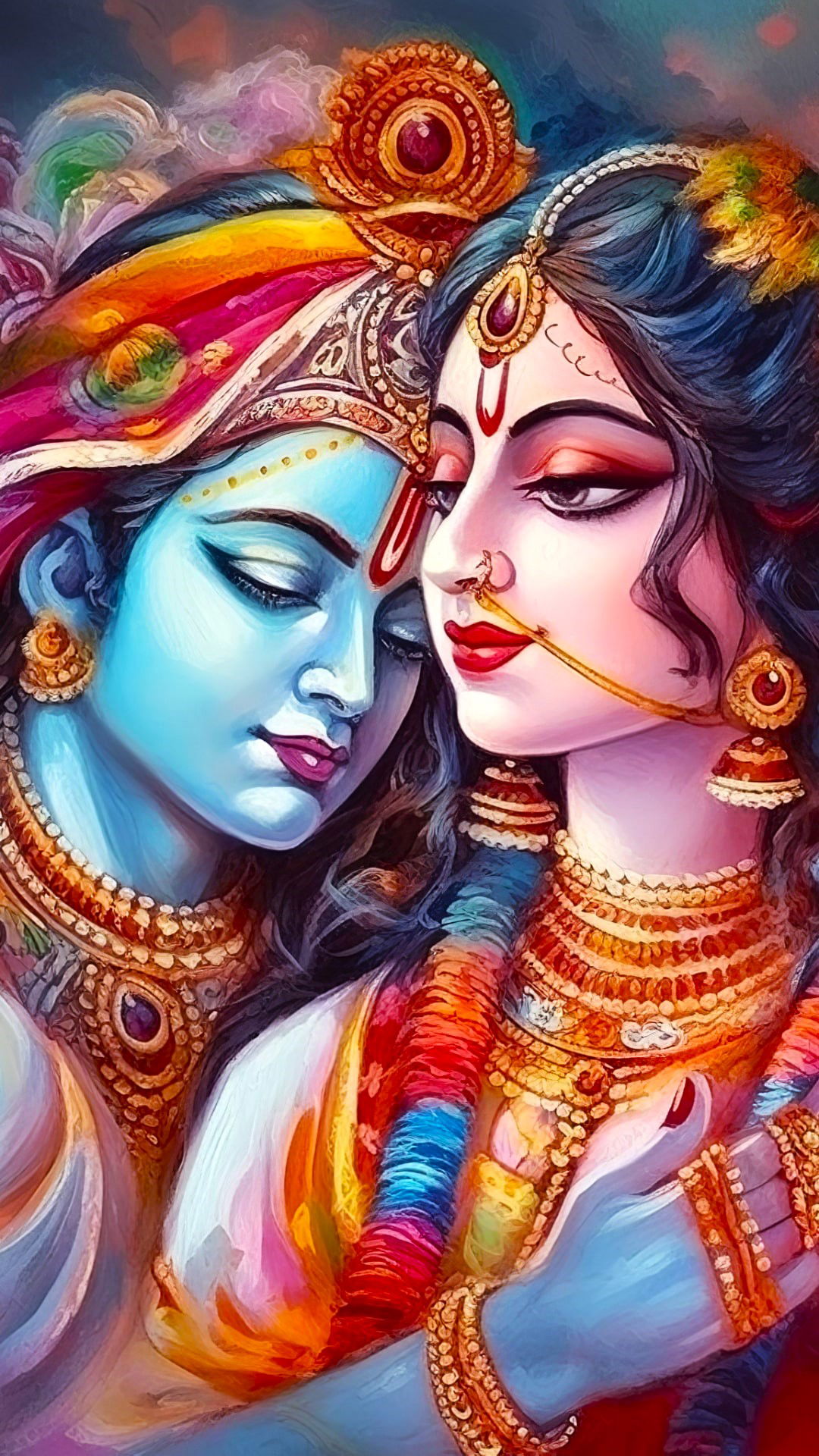 Radha Krishna divine love portrait