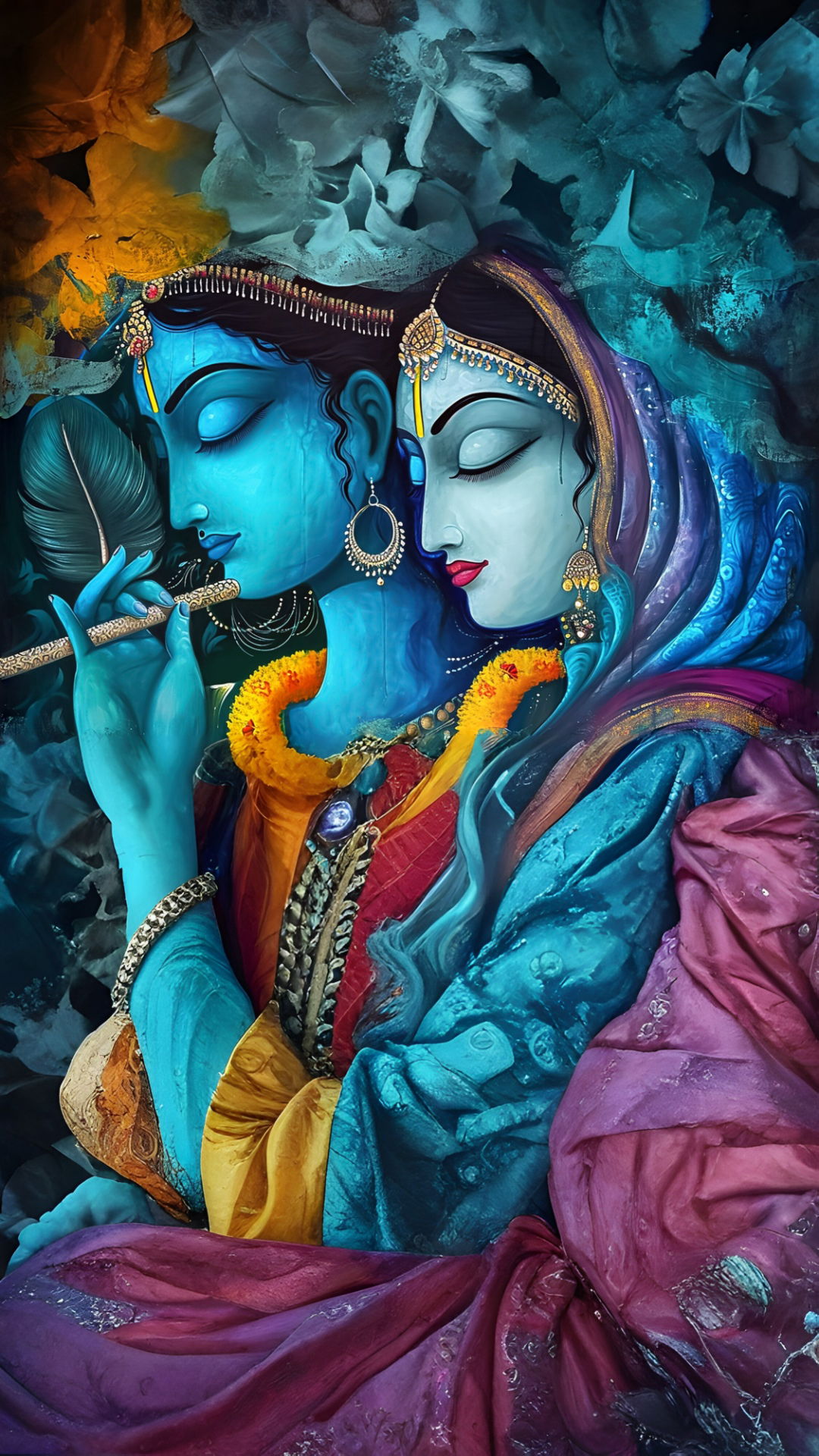 Radha Krishna divine love portrait