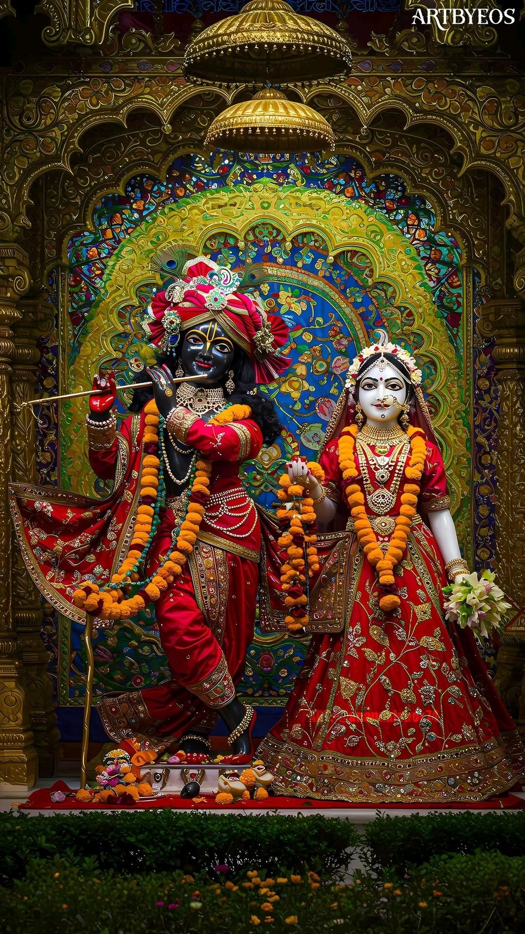 Radha and Krishna divine devotional image