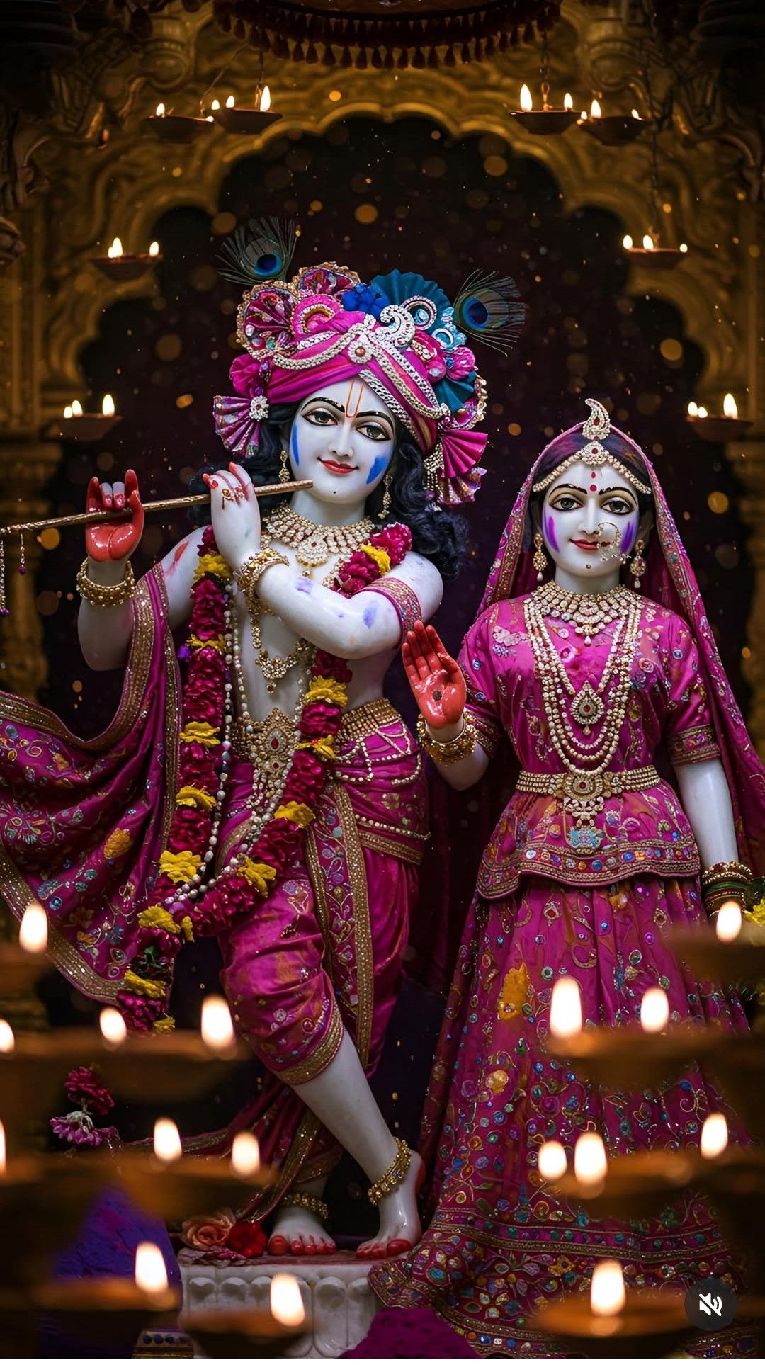 Radha and Krishna devotional statue