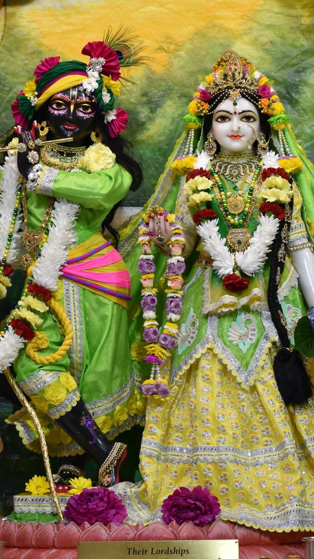 Krishna and Radha divine couple portrait