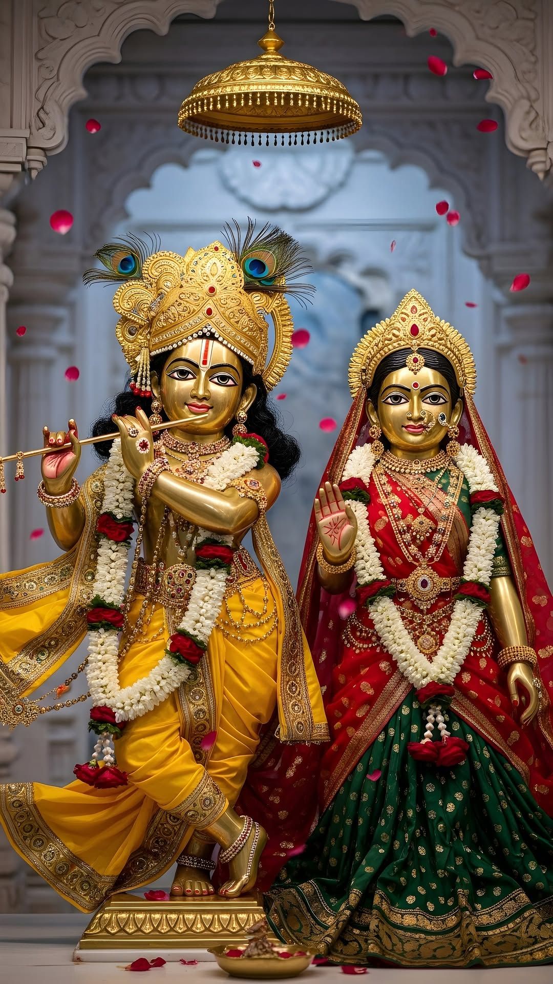 Krishna and Radha divine couple statue