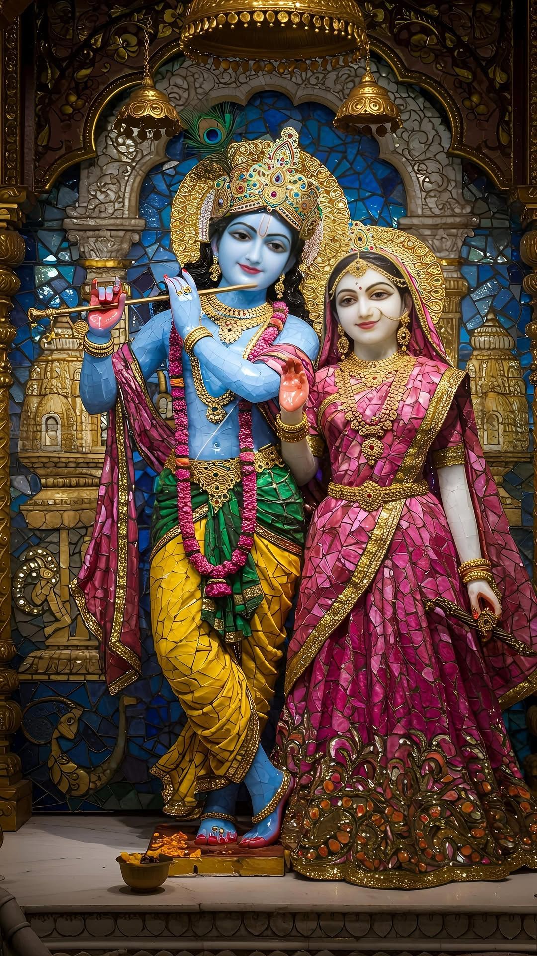 Krishna Radha divine couple wallpaper