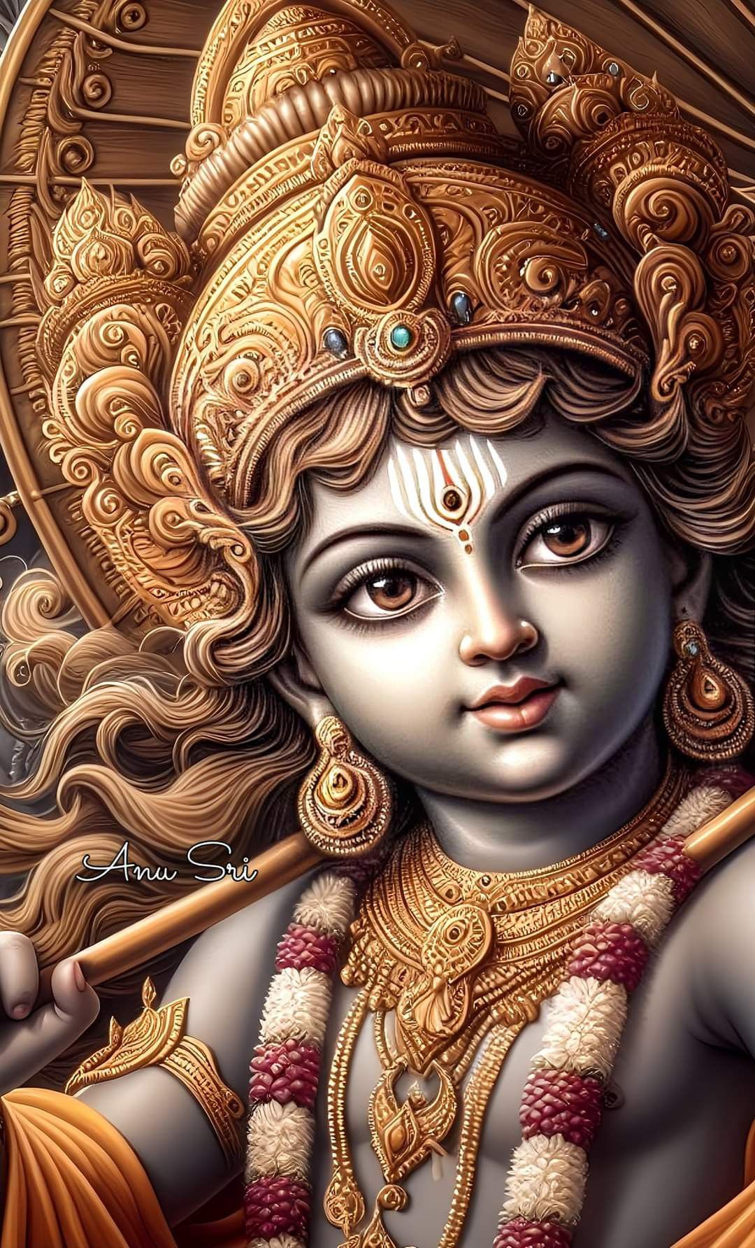 Lord Krishna’s serene and captivating face