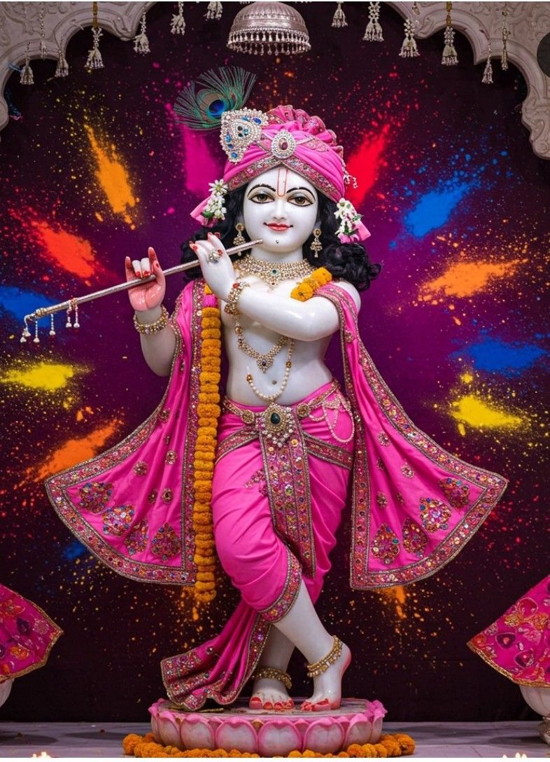 Krishna playing a flute, divine image