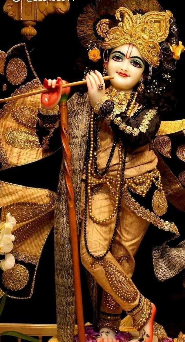 Krishna playing a melodious flute tune
