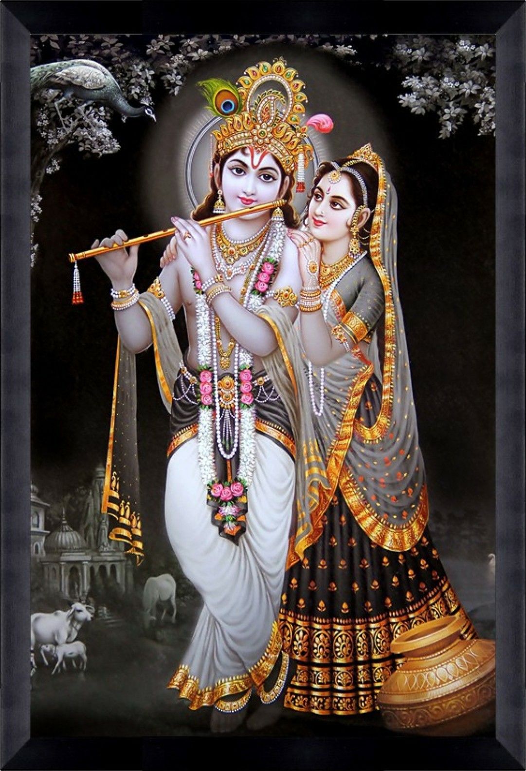 Krishna and Radha divine couple wallpaper