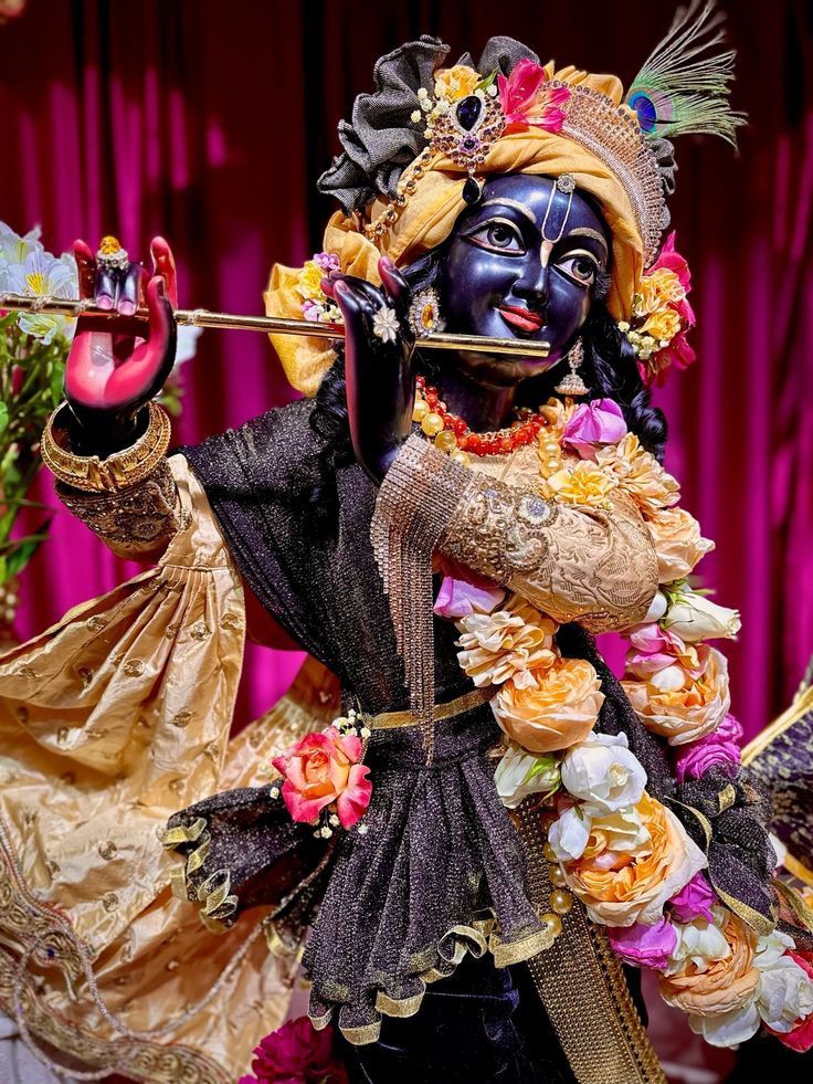 Krishna playing the flute, divine idol