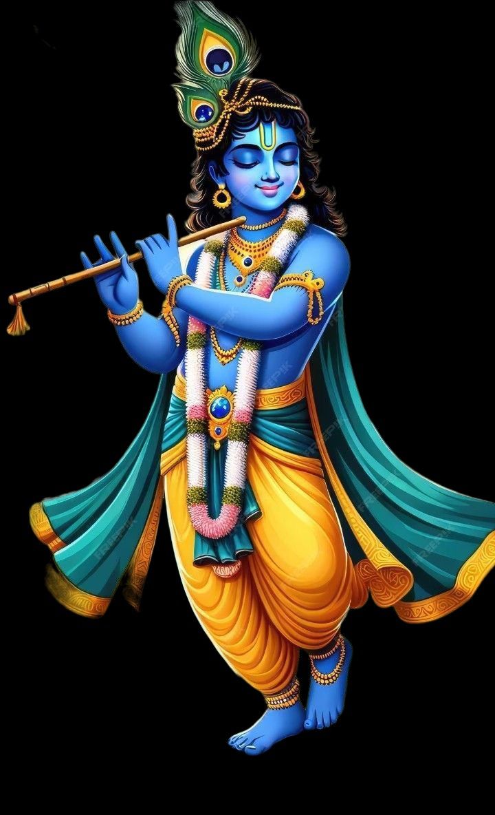 Krishna playing the flute, divine art