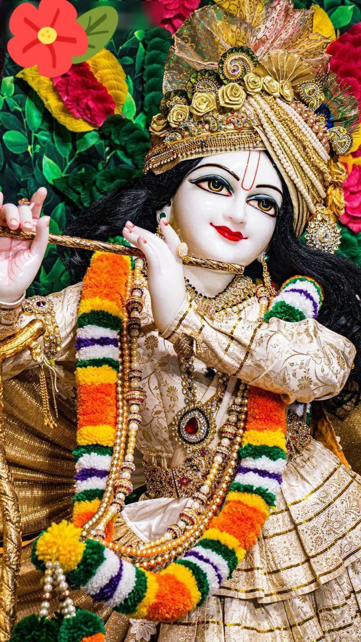 Krishna playing a flute, divine idol