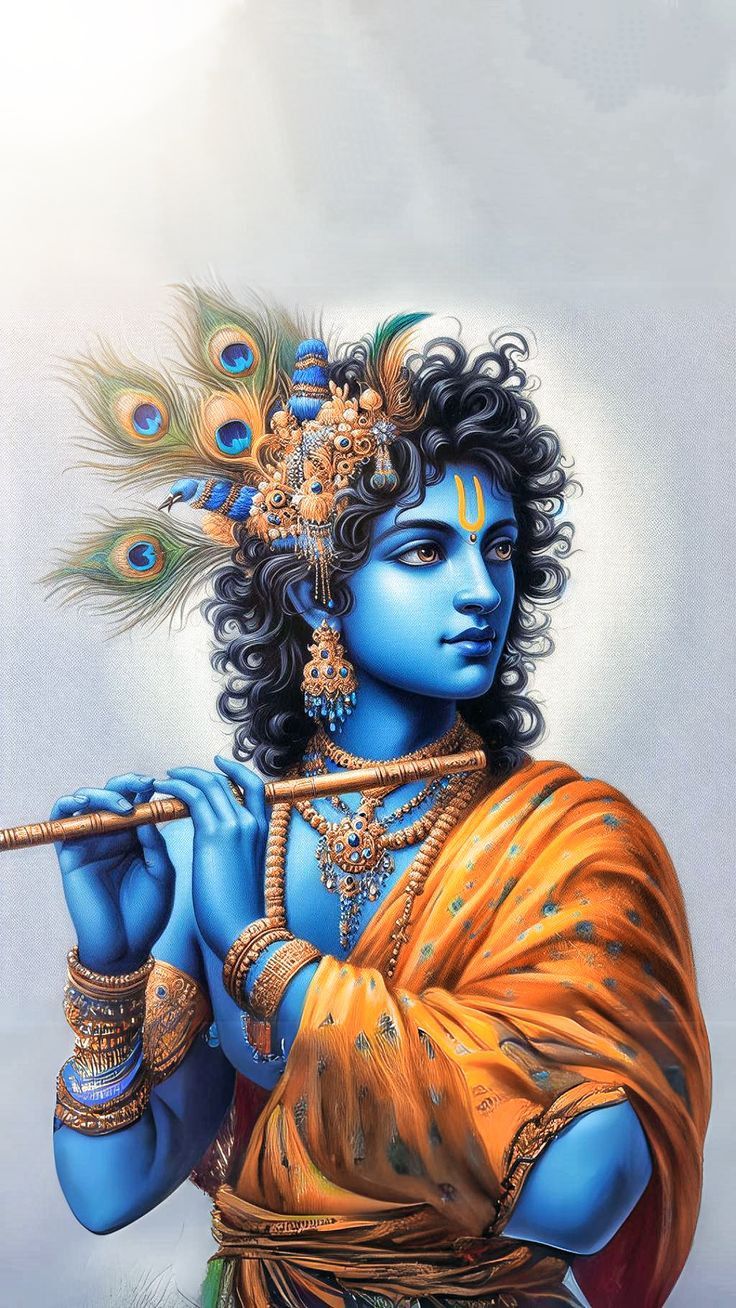 Lord Krishna playing the flute